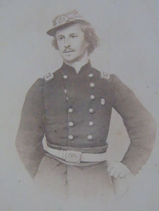 Colonel Elmer Ellsworth - Antique Civil War Cdv Photograph - Carte De Visite