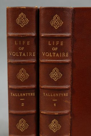1903 Antique London Life of Voltaire,  S.  G.  Tallentyre Illustrated 2 Vol Book Set 2