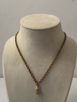 Antique Gold Filled Locket,  Pocket Watch Chain Necklace,  Fob 28 ".