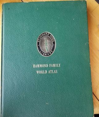 Hammond Family World Atlas Standard Reference 2 Books Volume 1 & 2 Maps