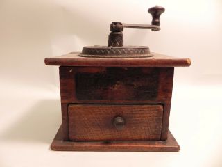 Antique Wood And Cast Iron Imperial Manufacturing Co.  Coffee Grinder C.  1880 - 1920