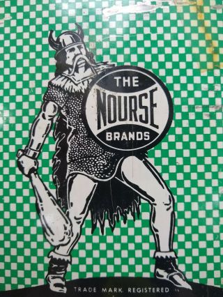 Vintage Nourse Oil Co Quart Tin Can Viking Omaha Ne
