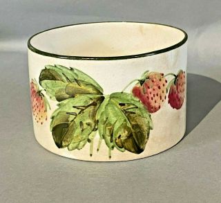 Antique Wemyss Pottery Strawberry Sugar Bowl Dish Thomas Goode & Co