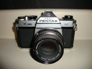 Vintage Pentax K1000 Se 35mm Slr Film Camera & Smc - M 50mm 1:1.  7 Lens