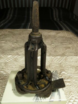 Vintage Antique Cast Iron Adjustable Hollow Auger Dowel Tenon Cutter Mar 5 1878