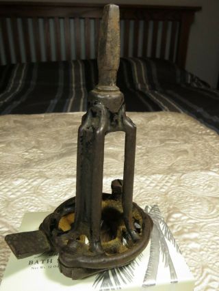 Vintage Antique Cast Iron Adjustable Hollow Auger Dowel Tenon Cutter Mar 5 1878 2