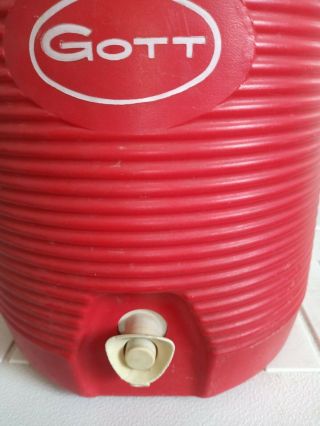 Vintage Gott 2 Gallon Cooler.  Water Cooler.  Ice Chest.  Camping.  Drinking 3