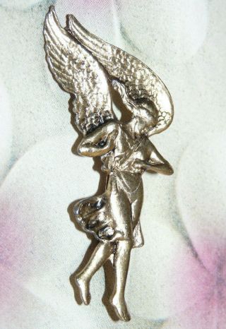 Vintage Mma Metropolitan Museum Of Art Gold Tone Angel Brooch/pin K140