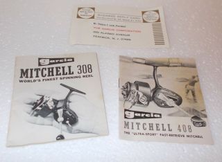 Garcia Mitchell 308 408 Booklets Fishing Reel Vintage