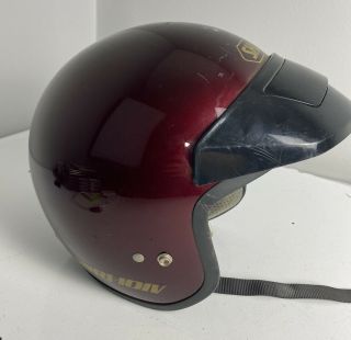 Vintage Shoei Rj - 101v Helmet Open Face Maroon Xl