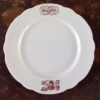 N&w Hotel Roanoke Pickwick Club 6 1/4 " Plate Jackson China Dinnerware Roanoke Va