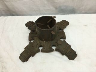 Early Antique Cast Iron Christmas Tree Stand With Stars