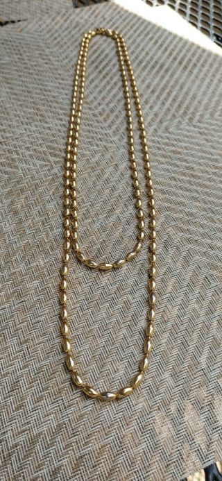 Vintage Napier 12k Gold Filled Tear Drop Chain Fashion Necklace 61.  5 " Jewelry