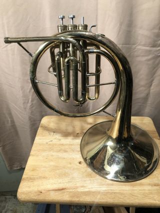 Vintage Ambassador F.  E.  Olds And Son French Horn Instrument & Case