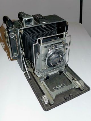 Vintage Busch Pressman Model D 4 X 5 W/ Wollensak 135mm 4.  7 Raptar Lens