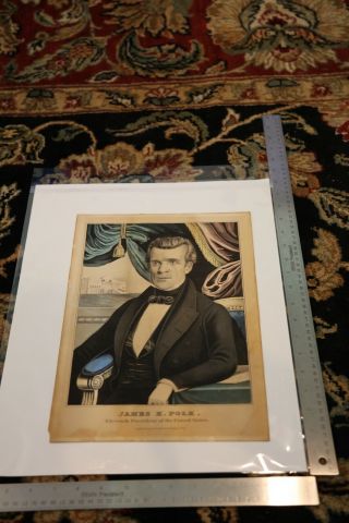 James K Polk 11th President Of The United States N Currier Litho Example 2