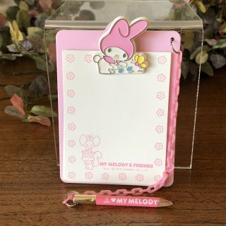Vintage My Melody & Friends Mini Clipboard With Pencil,  Paper Sanrio 1976 Japan