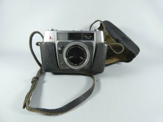 Vintage Konica L 35mm Film Camera Konishiroku Hexar 1:2.  8 F=40mm Lens Strap Case