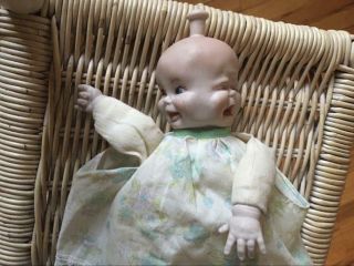 Vintage Three Faced Baby Doll - Happy,  Angry,  Sleepy - Creepy Unusual Doll