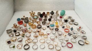 100,  Vintage To Now Rings Jewelry Fashion Costume Chico 