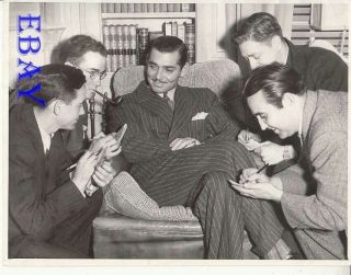 Clark Gable Talks To Reporters Candid 1935 Vintage Photo