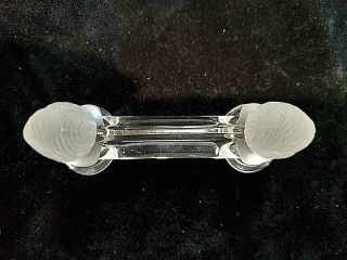 Antique BACCARAT French Frosted Crystal Baby Cherub Head KNIFE REST,  1907 2