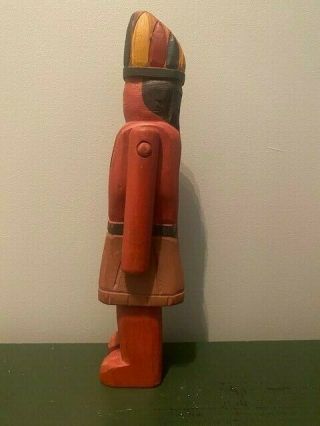 Wolf Creek USA Vintage Carved Wooden Folk Art - Native American Indian Chief 2