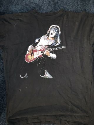 Vintage Kiss Band T - Shirt Ace Frehley Reunion Tour Concert Guitar Shirt Unworn