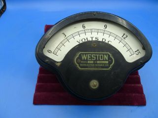 Vintage Weston Electrical Instrument Co.  D.  C.  Volt Meter Model 271 Steam Punk