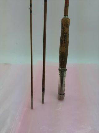 Vintage 3 Piece Kingfisher Bamboo Fly Rod 9 