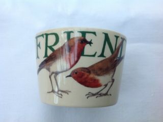 Vintage Emma Bridgewater Family & Friends Robin Small Dipping Pot With Candle