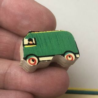 Vintage Simplex Holland Wooden Puzzle - Garage Bus Trucks Autos 3