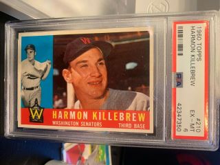 1960 Topps Harmon Killebrew Washington Senators 210 Baseball Card
