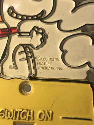 RARE VINTAGE SNOOPY RED BARON FLYING ACE DOG HOUSE LIGHT SWITCH COVER 1965 2