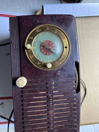 Vintage Antique Ge General Electric Model 515 Bakelite Am Tube Radio.