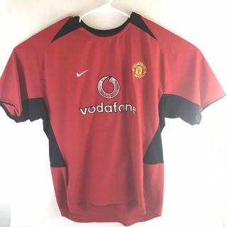 Vintage Nike Manchester United Vodafone Soccer Jersey Red Men’s Xl