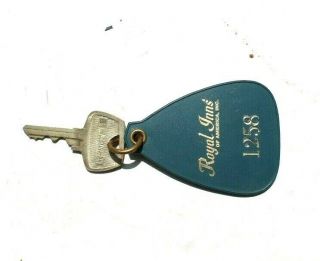 Vtg (1258) Royal Inn At The Warf San Diego Ca Hotel Motel Room Key Keychain