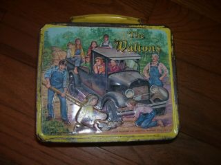 1973 Vintage The Waltons Aladdin Lunch Box With Thermos 2