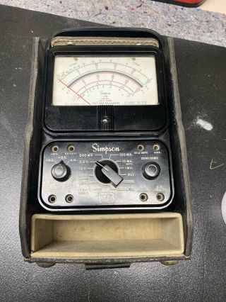 Vintage Simpson Model 260 Multimeter Series 3 With Case