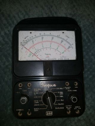 Simpson 260 Series 6 Analog Volt Ohm Meter