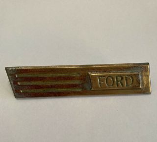 Vintage Old Ford Badge,  By J.  Fray Ltd.  Birmingham.  With Nuts And Washers.  Vgc.