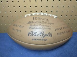 1966 Vintage Wilson - Nfl " The Duke " Pete Rozelle Green Bay Packers Football