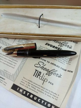 Antique Vintage Snorkel Burgundy SHEAFFERS Fountain Pen with dot 2