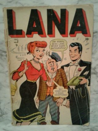 Vntg 1948 Lana 2 Golden Age Comic Book Romance Archie Series