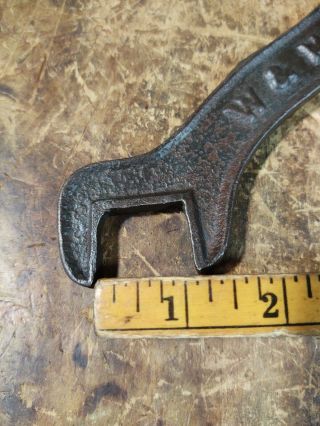 Antique Cast Iron W & M Plow Farm Tractor Implement Wrench No 477 Unusual 3
