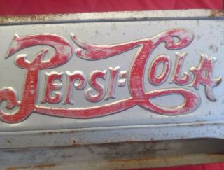 Vintage Pepsi Cola Double Dot Metal 6 Pack Bottle Carrier 1940 ' s Collectible 2