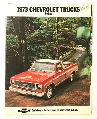 Vtg 1973 Chevrolet Pickup Trucks Dealer Sales Brochure Chevy