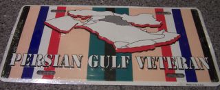 " Persian Gulf Veteran " License Plate Still