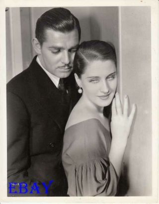 Clark Gable Rubs His Cheek Against Norma Shearer Strange Interlude Vintage Photo