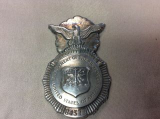 Vintage Department Of The Air Force Security Police Badge Pin B4377 Obsolete